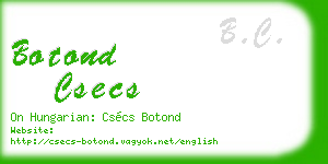 botond csecs business card